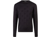 Dolce & Gabbana Man Silk All-Over Logo Sweater Black