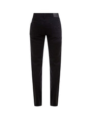 Dolce & Gabbana Man Stretch Cotton Back Embossed Logo Trousers Black