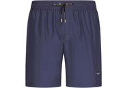Dolce & Gabbana Mid Length Branded Plate Swim Trunks Blue