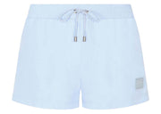 Dolce & Gabbana Shorts Branded Plate Swim Trunks Azure