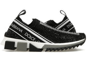 Dolce & Gabbana Sorrento Slip On Black Crystal Womens