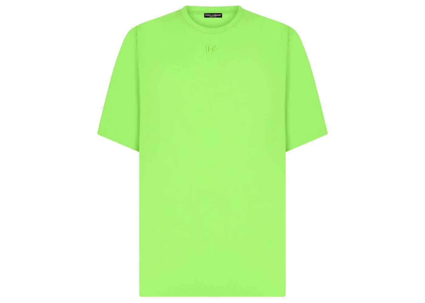 Dolce & Gabbana Technical Jersey Metallic DG Logo T-Shirt Green