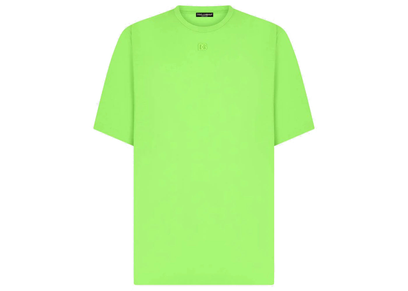 Dolce & Gabbana Technical Jersey Metallic DG Logo T-Shirt Green