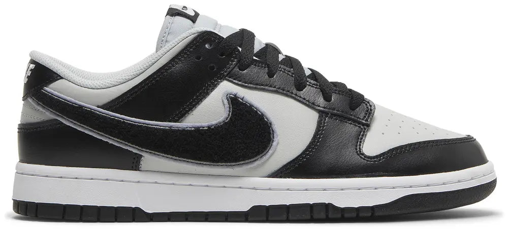 Dunk Low 'Chenille Swoosh - Black Grey Fog'