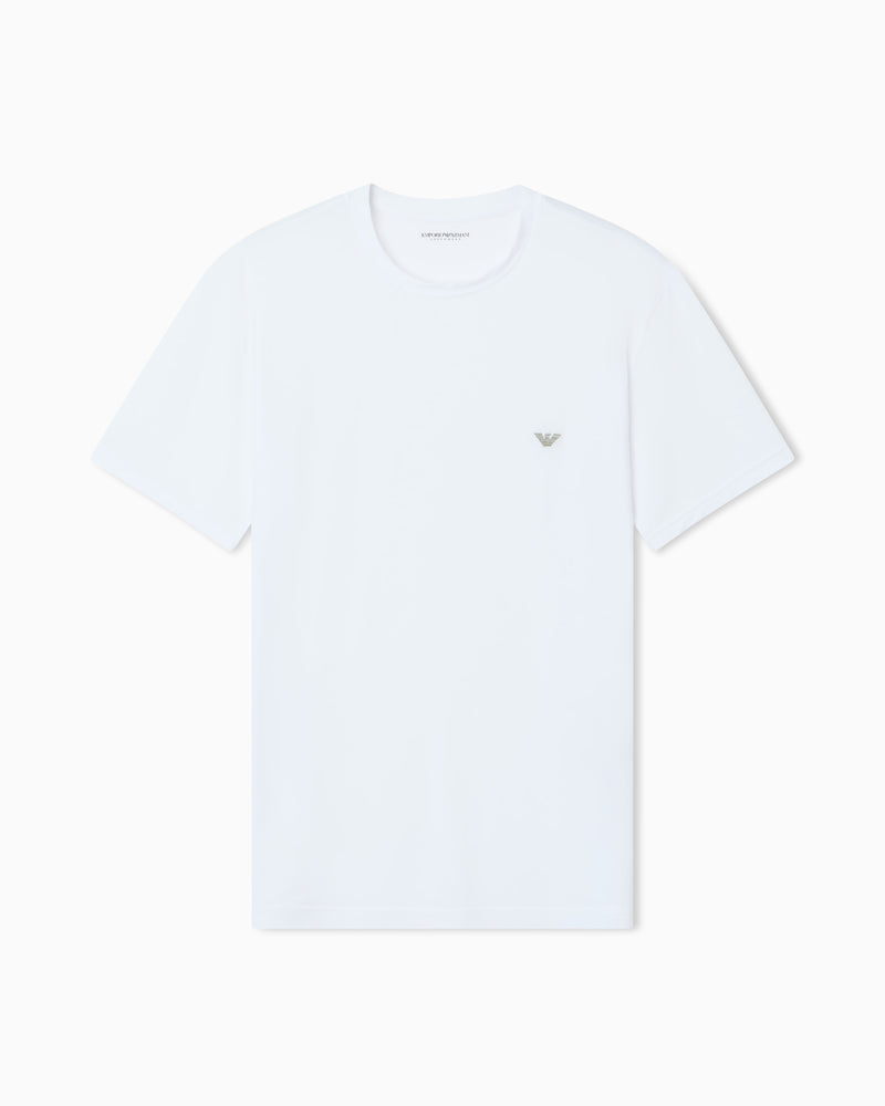 Emporio Armani Fitted loungewear T-shirt in soft modal