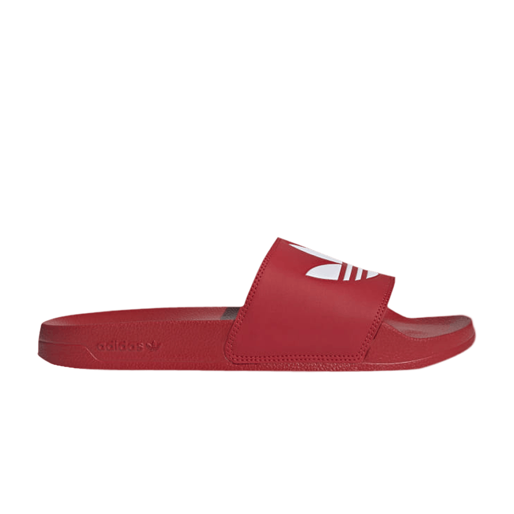 Adidas Adilette Lite Slides Trefoil Logo - Scarlet