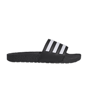 Adidas Adilette Boost Slides Black White Stripes