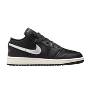 Air Jordan 1 Low SE GS Black Metallic Silver