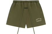 Fear of God Essentials Fleece Soccer Shorts Military