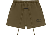 Fear of God Essentials Fleece Soccer Shorts Olive
