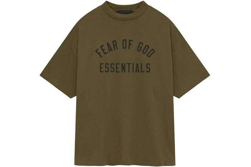 Fear of God Essentials Jersey Crewneck T-Shirt Olive