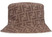 Fendi FF Motif Bucket Hat Brown/Cream