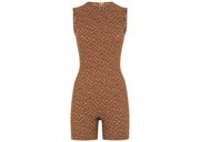 Fendi x SKIMS Sleeveless Mid Thigh Bodysuit California