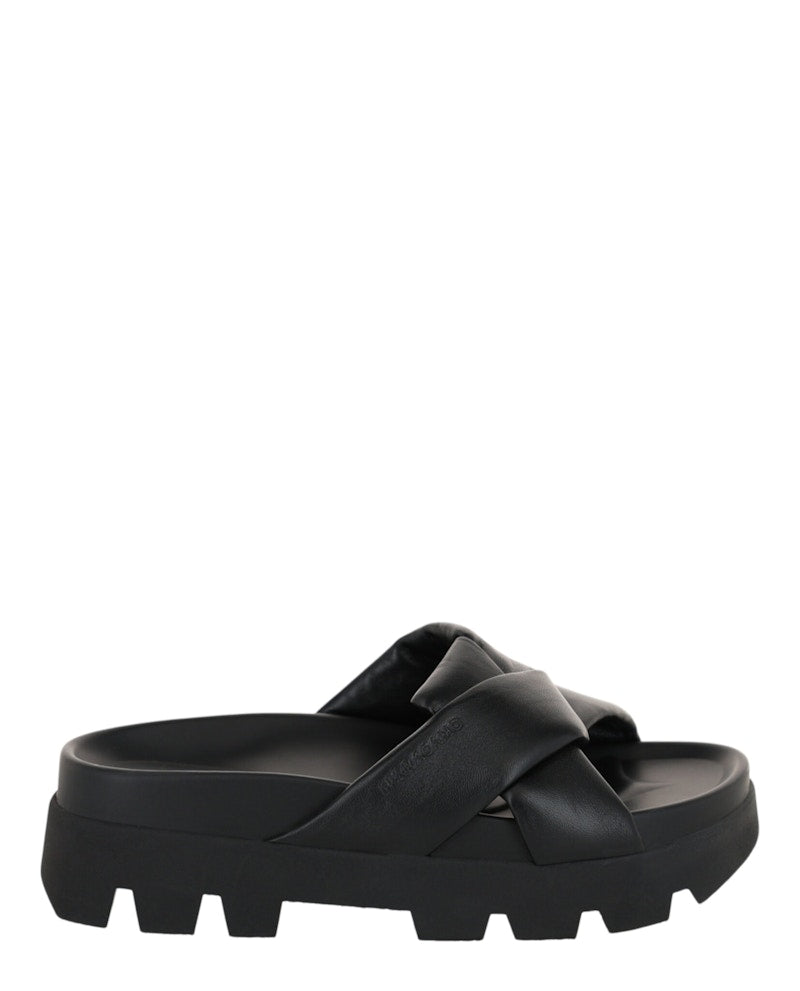 Ferragamo Air Lug Leatherandals Black (Women's)