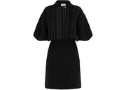 Ferragamo Contrast Stitch Knit Dress Blue