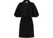Ferragamo Contrast Stitch Knit Dress Blue