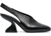 Ferragamo F-Heel 100mm Slingback Pumps Black (Women's)