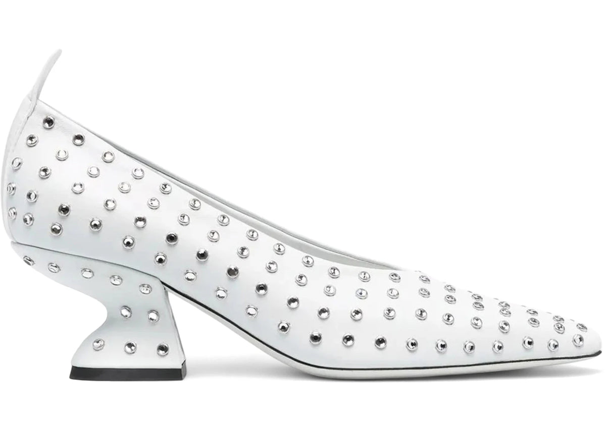 Ferragamo F-Heel Rhinestone Pumps Blue (Women's)