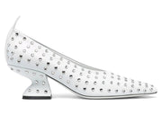 Ferragamo F-Heel Rhinestone Pumps Blue (Women's)
