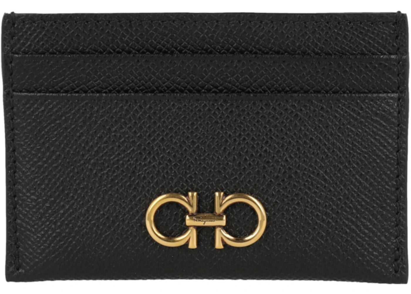Ferragamo Gancini Credit Card Holder Black