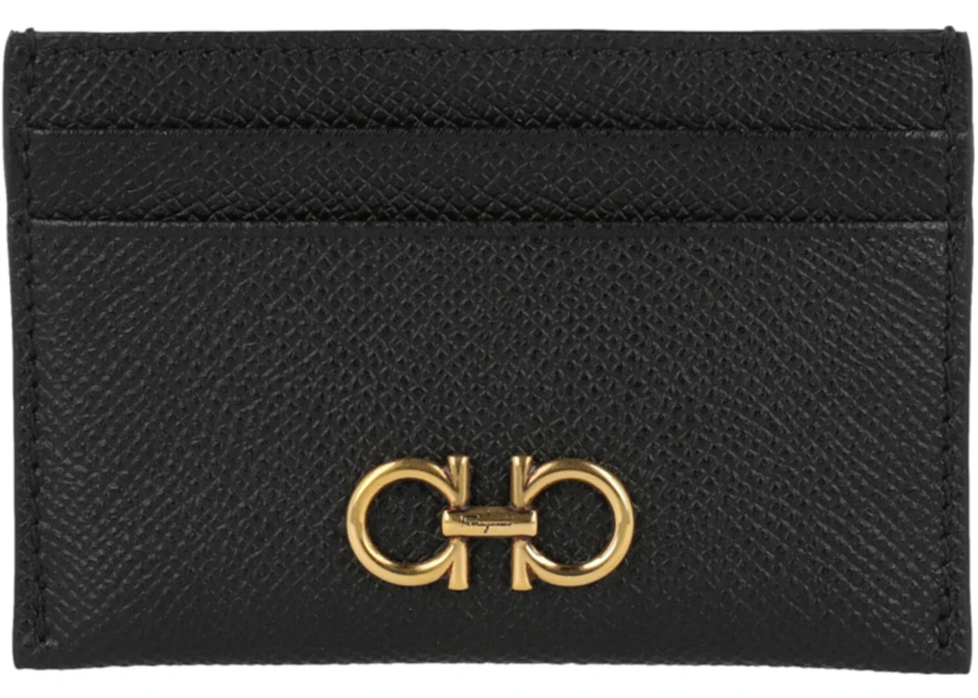 Ferragamo Gancini Credit Card Holder Black