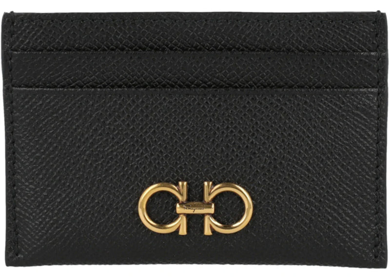 Ferragamo Gancini Credit Card Holder Black