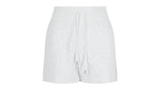 Ferragamo Gancini Pattern Drawstring Shorts White