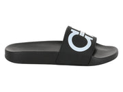 Ferragamo Groovy Dual Gancini Slides Black (Women's)
