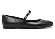 Ferragamo Lizz Leather Ballerina Shoes Black (Women's)