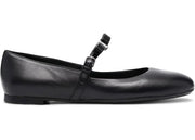 Ferragamo Lizz Leather Ballerina Shoes Black (Women's)