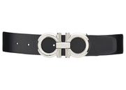 Ferragamo Reversible And Adjustable Gancini Belt Palladio Black/Hickory