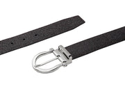 Ferragamo Reversible And Adjustable Gancini Belt Stamped Black/Hickory
