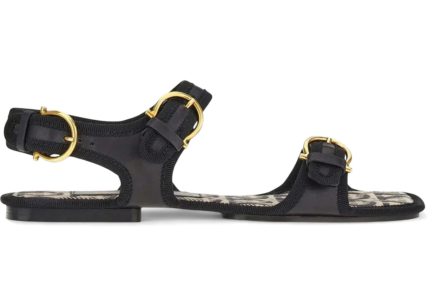 Ferragamo Sandal Black Gold (Women's)