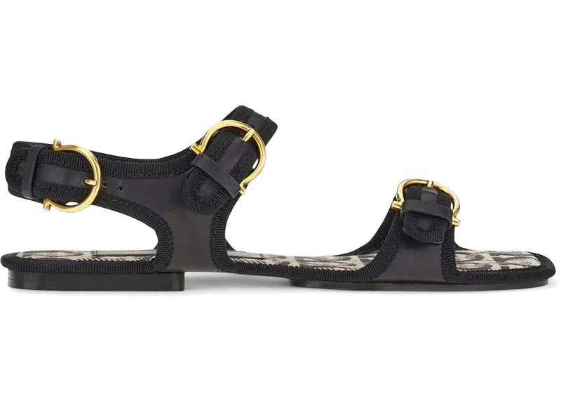 Ferragamo Sandal Black Gold (Women's)