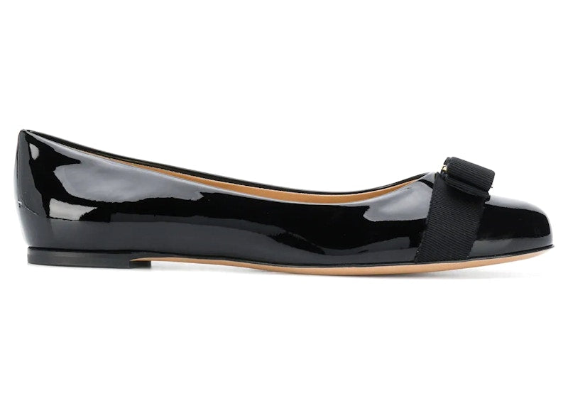 Ferragamo Varina Ballerina Shoes Black (Women's)