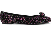 Ferragamo Varina Leather Ballerina Shoes Black Multi (Women's)