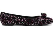 Ferragamo Varina Leather Ballerina Shoes Black Multi (Women's)