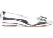 Ferragamo Viva Bow Ballerina Shoes Gray (Women's)