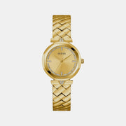 Guess Rumour Women Quartz Gold Dial Analog Stainless Steel Watch Gw0613L2