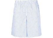 Givenchy Allover Logo Striped Shorts Blue