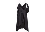 Givenchy Asymmetric Draped Satin Dress Black