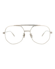 Givenchy Aviator-Frame Metal Optical Frames Palladium Palladium Transparent (GV50026U-56-016)