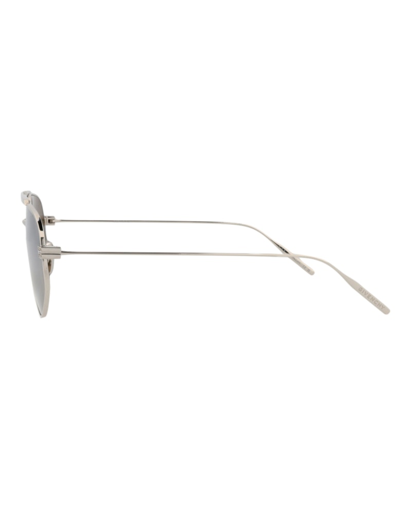 Givenchy Aviator-Frame Metal Sunglasses Palladium Palladium Silver (GV40058U-57-16G)