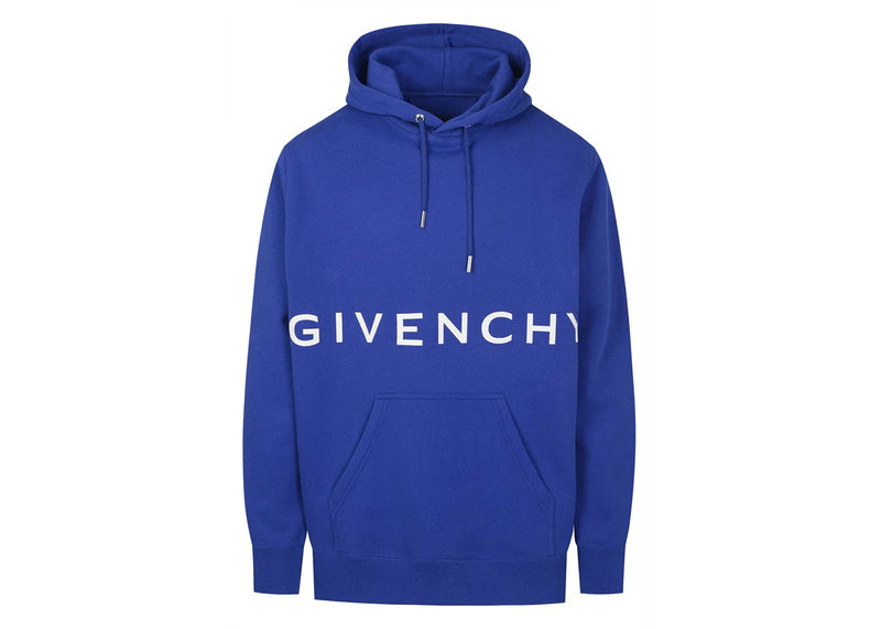 Givenchy Classic Fit Bonded Hoodie Ocean Blue