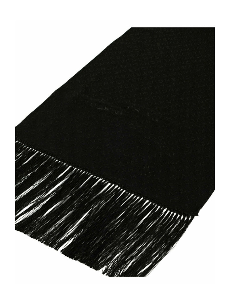 Givenchy Diagonal Logo Evening Scarf Black