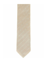 Givenchy Diagonal Logo Silk Tie Beige