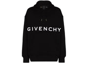 Givenchy Front Logo Heavy Brushed Hoodie Black