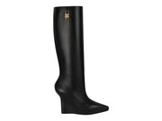 Givenchy G-Lock Knee-High Wedge Boots Black (Women's)