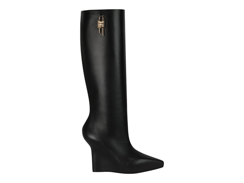 Givenchy G-Lock Knee-High Wedge Boots Black (Women's)