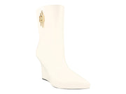 Givenchy G-Lock Leather Wedge Boots Ivory (Women's)